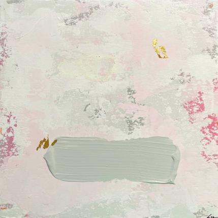 Peinture Contine d'un autre été par Luz Alexandra | Tableau Abstrait Acrylique, Feuille d'or Minimaliste