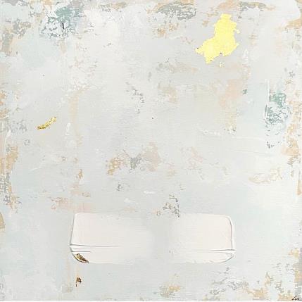 Peinture L'ardoise par Luz Alexandra | Tableau Abstrait Acrylique, Feuille d'or Minimaliste