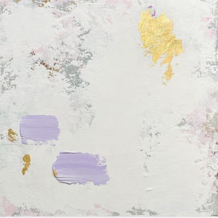 Peinture Ensemble à jamais par Luz Alexandra | Tableau Abstrait Acrylique, Feuille d'or Minimaliste