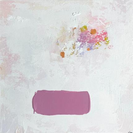 Peinture Mais, je t'aime par Luz Alexandra | Tableau Abstrait Acrylique, Feuille d'or Minimaliste