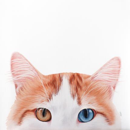 Peinture BLUE OR BROWN par Milie Lairie | Tableau Réalisme Huile Animaux