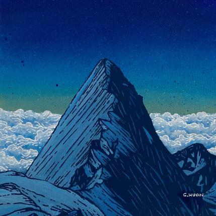 Peinture Laila peak par Huon Coralie | Tableau Figuratif Acrylique Nature, Paysages