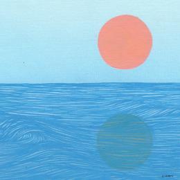 Painting Flots bleus by Huon Coralie | Painting Figurative Acrylic Landscapes, Marine, Nature, Pop icons