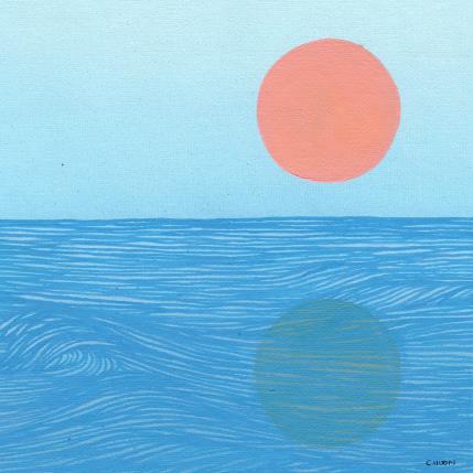 Peinture Flots bleus par Huon Coralie | Tableau Figuratif Acrylique Marine, Nature, Paysages