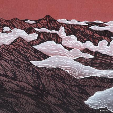 Peinture Les arêtes du Cullin  par Huon Coralie | Tableau Figuratif Acrylique Nature, Paysages