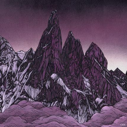 Peinture Cerro torre par Huon Coralie | Tableau Figuratif Acrylique Nature, Paysages