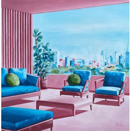 Peinture Formes cadencées par Chassagnette Béatrice | Tableau Figuratif Huile Paysages, Urbain