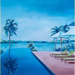 Peinture Regard innocent  par Chassagnette Béatrice | Tableau Figuratif Huile Paysages