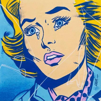 Peinture Crier tout bas  par Revel | Tableau Pop-art Acrylique, Posca Portraits