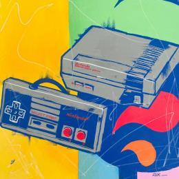 Painting Geek Power by Revel | Painting Pop-art Acrylic, Posca Child