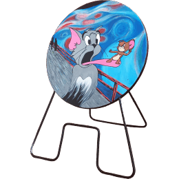 Sculpture Tom et Jerry-Munch par Bailloeuil Pierrick | Sculpture Street Art Acrylique, Objets détournés Icones Pop