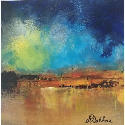 Peinture Le petit port par Dalban Rose | Tableau Figuratif Huile Paysages