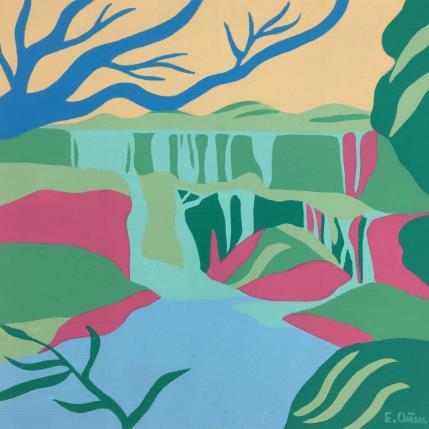 Peinture À l'ombre par Emilie Chêne | Tableau Art Singulier Acrylique Minimaliste, Paysages