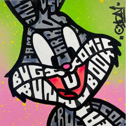 Peinture BUGS BUNNY HAPPY FACE par Cmon | Tableau Pop-art Icones Pop