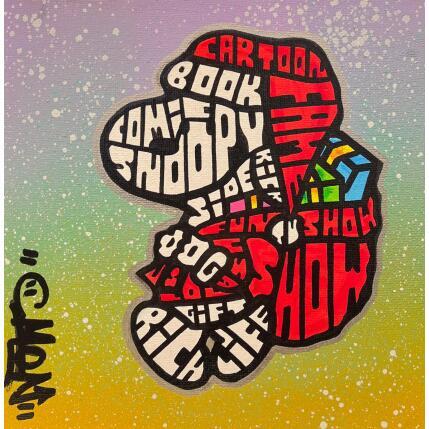 Gemälde SNOOPY X-MAS GIFT von Cmon | Gemälde Pop-Art Pop-Ikonen