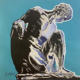 Painting 18H32 by André Raphaël | Painting Figurative Acrylic Portrait