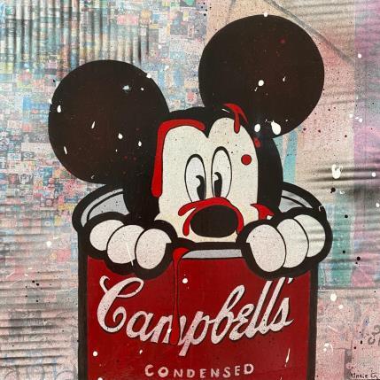Peinture Mickey Campbell's par Marie G.  | Tableau Pop-art Acrylique, Bois, Collage Icones Pop
