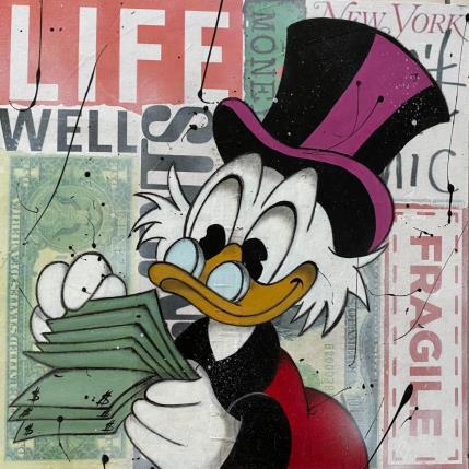 Peinture Picsou fait la couv. ! par Marie G.  | Tableau Pop-art Acrylique, Bois, Collage Icones Pop