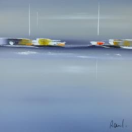 Pintura Horizon por Roussel Marie-Ange et Fanny | Pintura Figurative Oil Marine