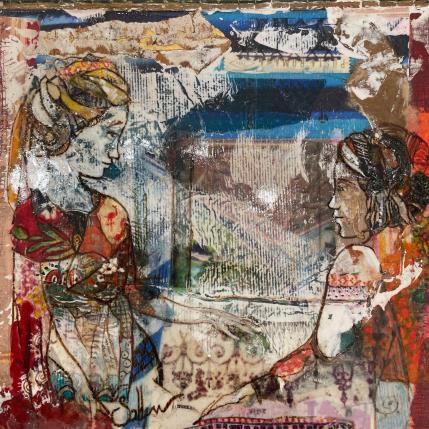 Peinture Bedtime story par Sablyne | Tableau Art Singulier Acrylique Portraits