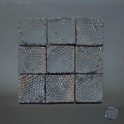 Peinture Orbee 2 par Bauquel Véronique | Tableau Abstrait Bois Minimaliste