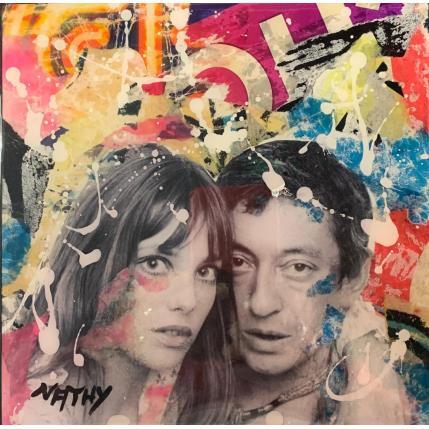 Peinture JANE ET SERGE  par Nathy | Tableau Pop-art Acrylique Icones Pop