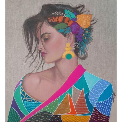 Painting Josie by Rosângela | Painting Figurative Acrylic Portrait