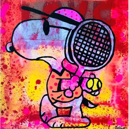 Peinture Snoopy tennis par Kikayou | Tableau Pop-art Acrylique, Collage, Graffiti Icones Pop