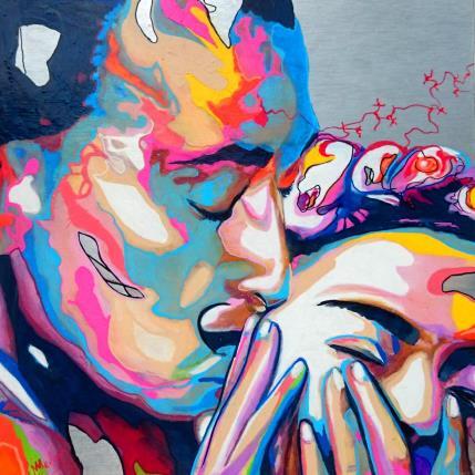 Peinture Dali et Frida en photomaton V 2 par Medeya Lemdiya | Tableau Pop-art Acrylique, Métal Icones Pop