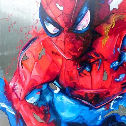 Peinture Spiderman par Medeya Lemdiya | Tableau Pop-art Acrylique, Métal Icones Pop