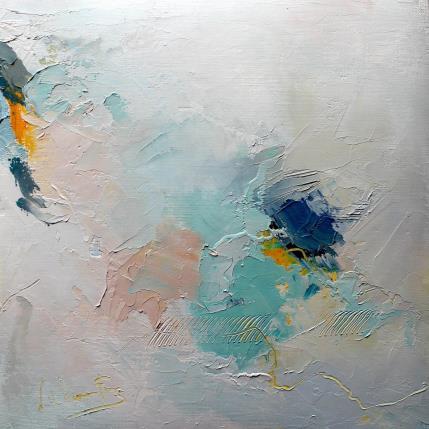 Painting c'est le bonheur by Dumontier Nathalie | Painting Abstract Oil Minimalist
