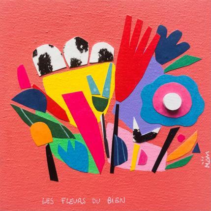 Peinture happy flowers par Mam | Tableau Pop-art Acrylique Icones Pop, Nature, Paysages