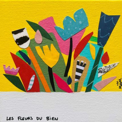 Peinture Yellow flowers par Mam | Tableau Pop-art Acrylique Icones Pop, Nature, Natures mortes