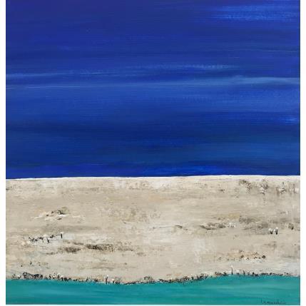 Peinture T430 par Moracchini Laurence | Tableau Abstrait Acrylique, Poudre de marbre Marine, Minimaliste, Paysages