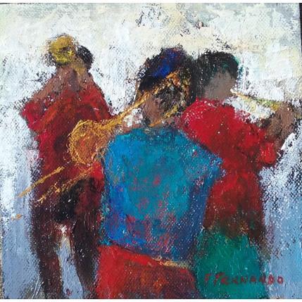 Peinture Trio par Fernando | Tableau Figuratif Huile Musique, Scènes de vie