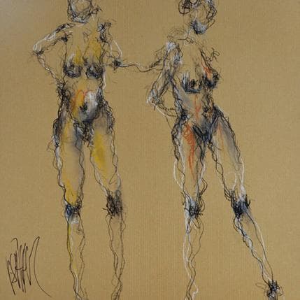 Peinture Rose par Sahuc François | Tableau Figuratif Acrylique Nu