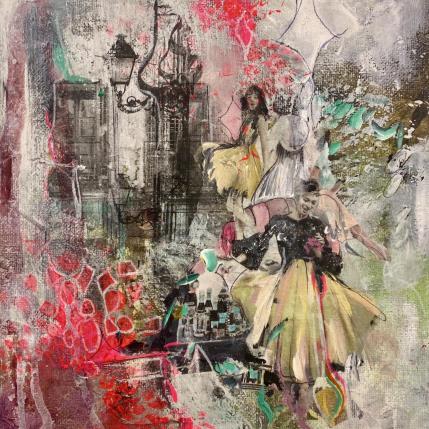 Painting Pyjama Party by Bergeron Marie-Josée | Painting Surrealism Acrylic, Gluing, Oil Pop icons