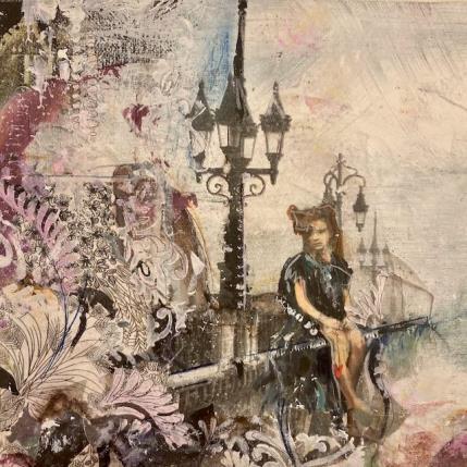 Painting Never alone by Bergeron Marie-Josée | Painting Surrealism Acrylic, Gluing, Oil Pop icons