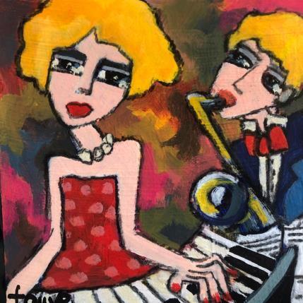 Peinture Douce musique  par Fauve | Tableau Figuratif Acrylique Musique, Scènes de vie