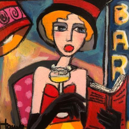 Peinture Au bar du coin par Fauve | Tableau Figuratif Acrylique Scènes de vie