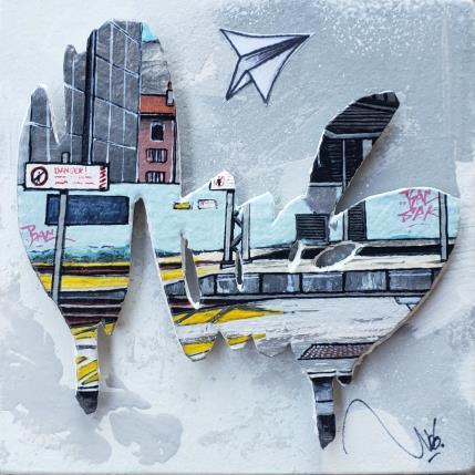 Peinture Grey Point of View 2 par Lassalle Ludo | Tableau Street Art Acrylique, Bois, Graffiti Architecture, Paysages, Urbain