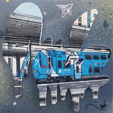Peinture STARLIGHT par Lassalle Ludo | Tableau Street Art Acrylique, Bois, Graffiti Architecture, Paysages, Urbain