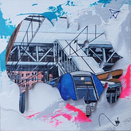 Peinture Snowing par Lassalle Ludo | Tableau Street Art Acrylique, Bois, Graffiti Urbain