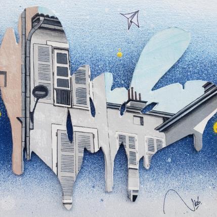 Peinture Front 3 par Lassalle Ludo | Tableau Street Art Acrylique, Bois, Graffiti Architecture, Paysages, Urbain