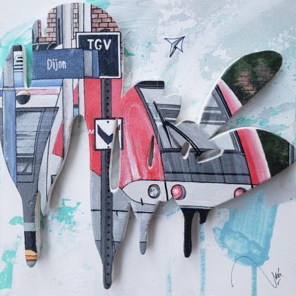 Peinture Redhead par Lassalle Ludo | Tableau Street Art Acrylique, Bois, Graffiti Architecture, Paysages, Urbain