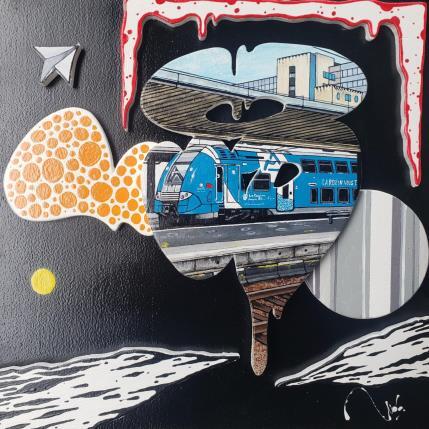 Peinture CUT WOODEN PUZZLE par Lassalle Ludo | Tableau Street Art Acrylique, Bois, Graffiti Architecture, Paysages, Urbain