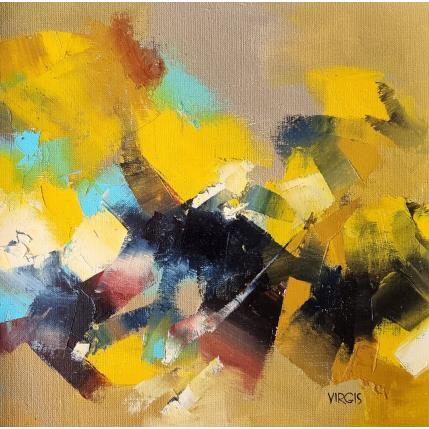 Peinture Golden hours par Virgis | Tableau Abstrait Huile Minimaliste