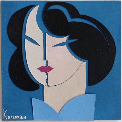 Peinture Jade par Gustavsen Karl | Tableau Figuratif Acrylique, Collage Portraits