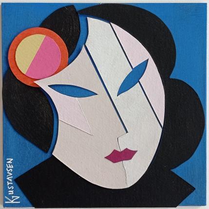 Peinture Emma par Gustavsen Karl | Tableau Figuratif Acrylique, Collage Portraits