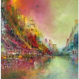 Painting Kuala Lumpur by Levesque Emmanuelle | Painting  Oil